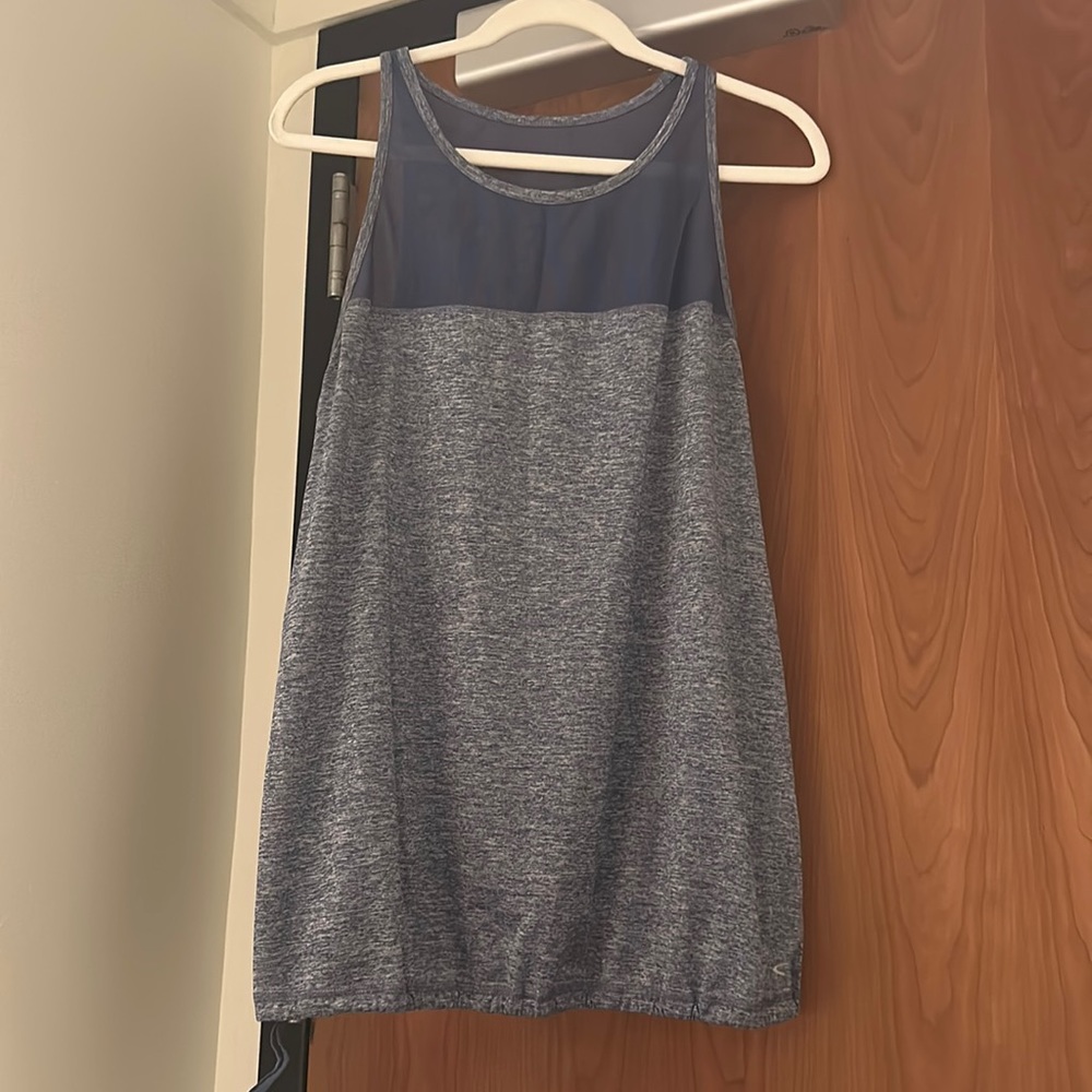 Blue workout tank top